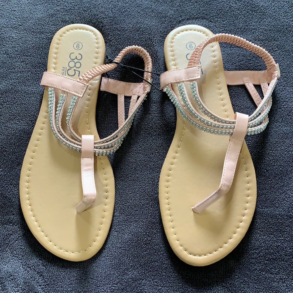 385 fifth, pink & tan shoes